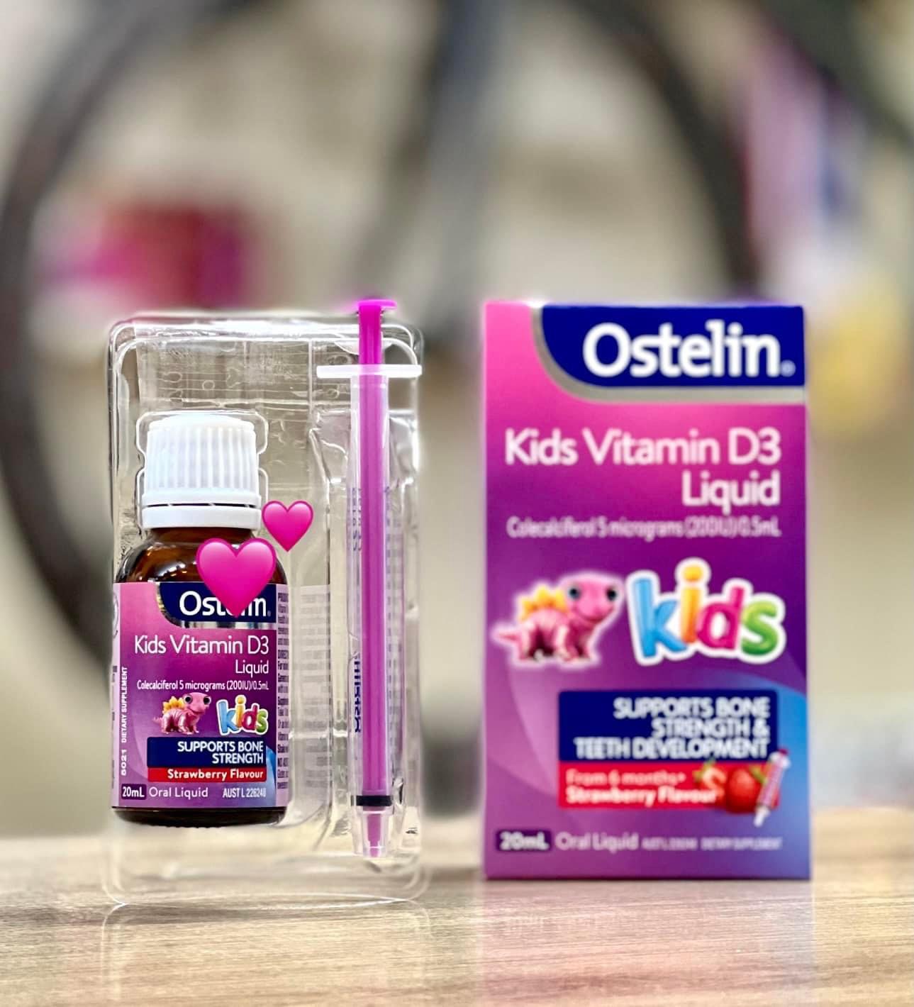 Siro bổ sung vitamin cho trẻ Ostelin Kids Vitamin D3 Liquid 20ml
